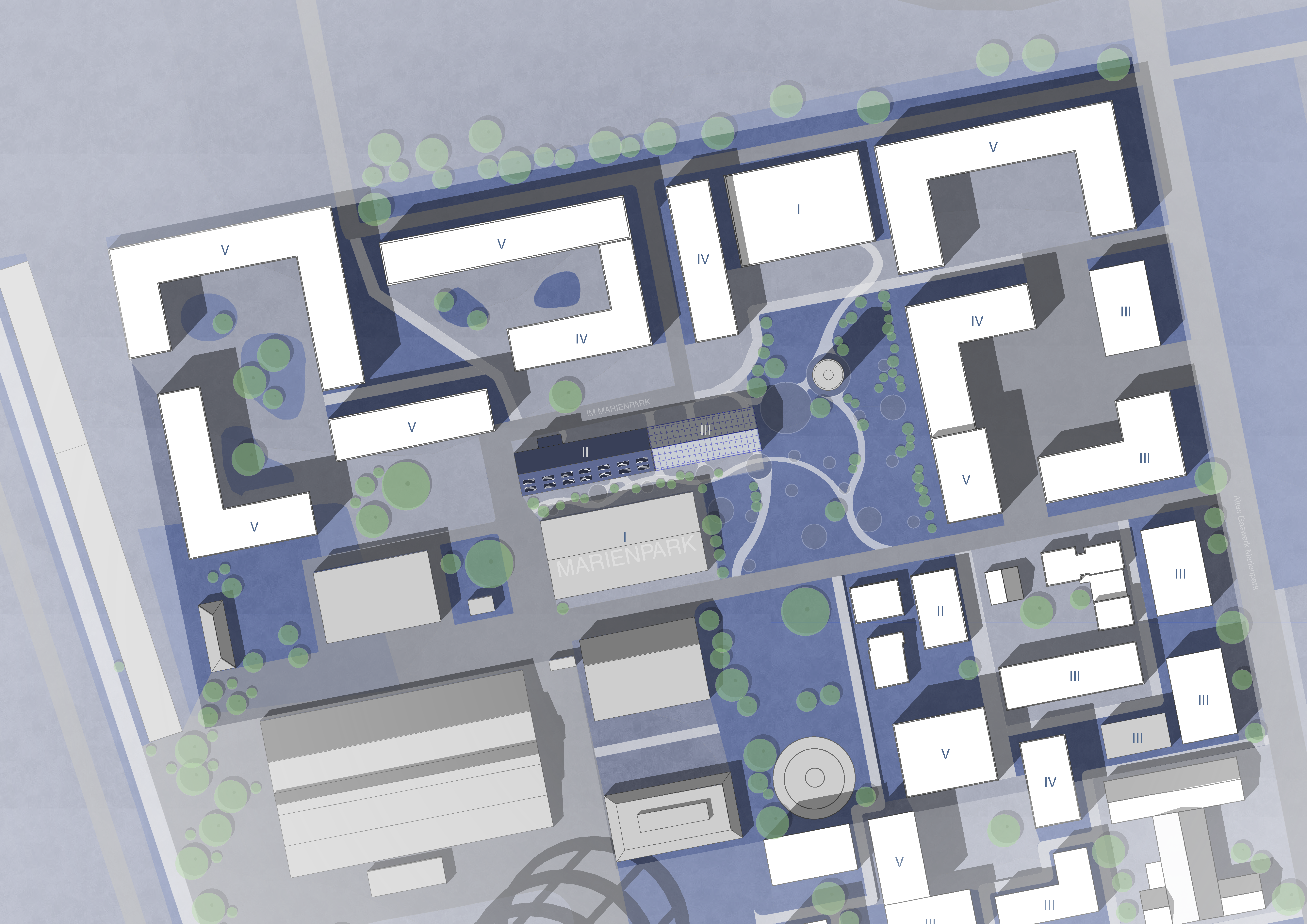 Lageplan M 1:500 genordert